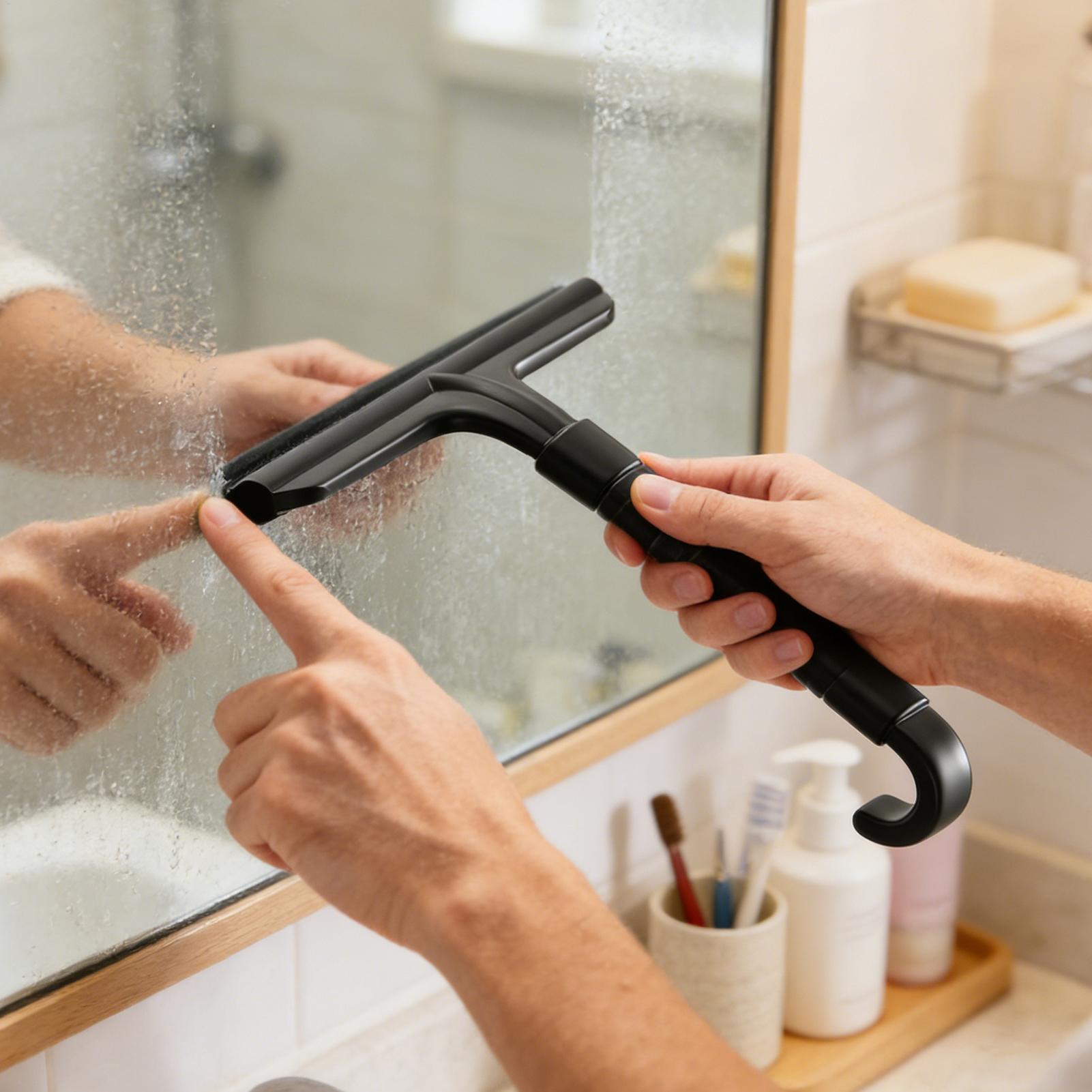 Glass Cleaner Streak - Alat Pembersih Kaca Pintu Kamar Mandi,